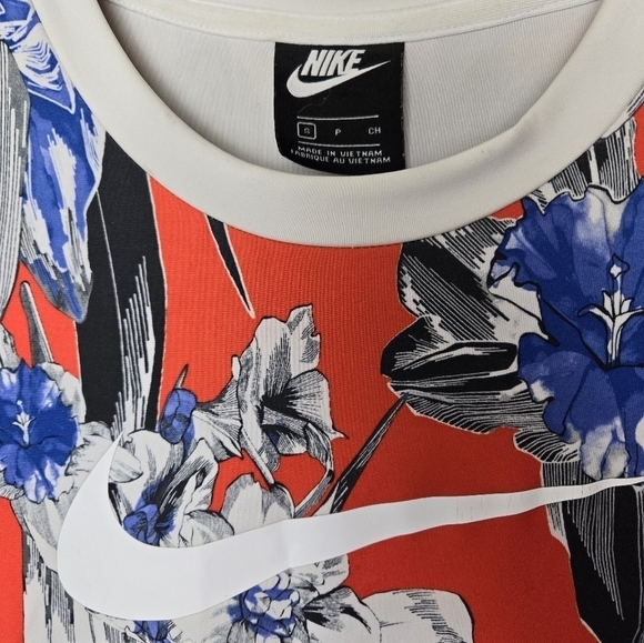 Nike Sportswear Women’s Mini Bodycone Long-Sleeve Floral Dress size Small - Picture 8 of 16